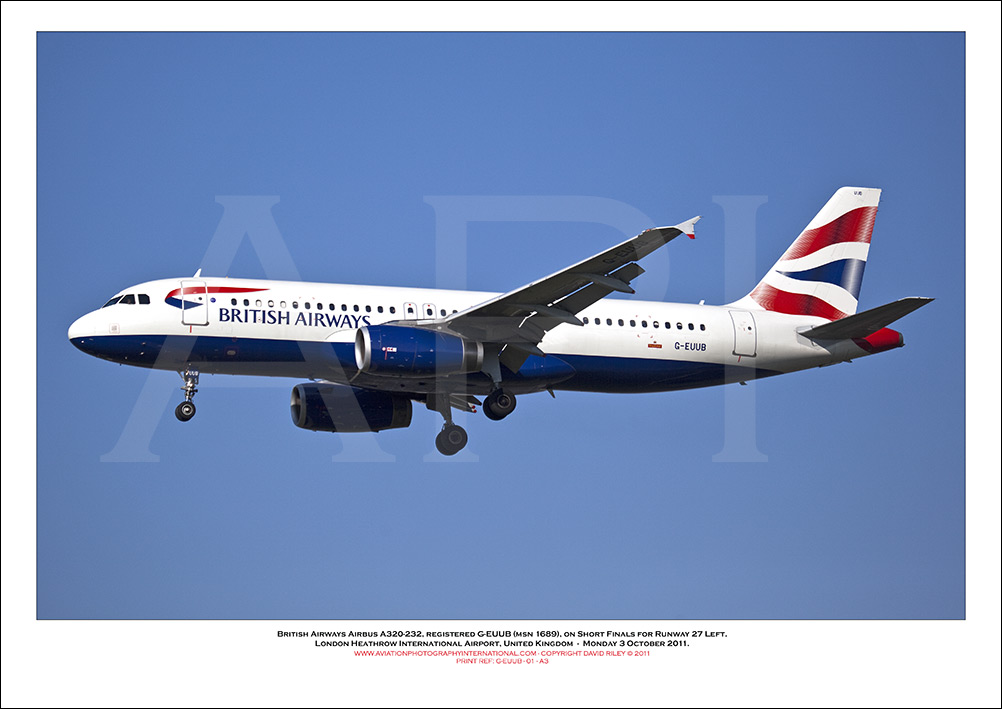 G-EUUB - British Airways Airbus A320-232 (Msn 1689) - 01