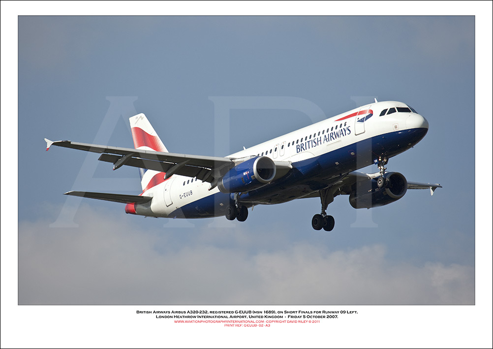 G-EUUB - British Airways Airbus A320-232 (Msn 1689) - 02