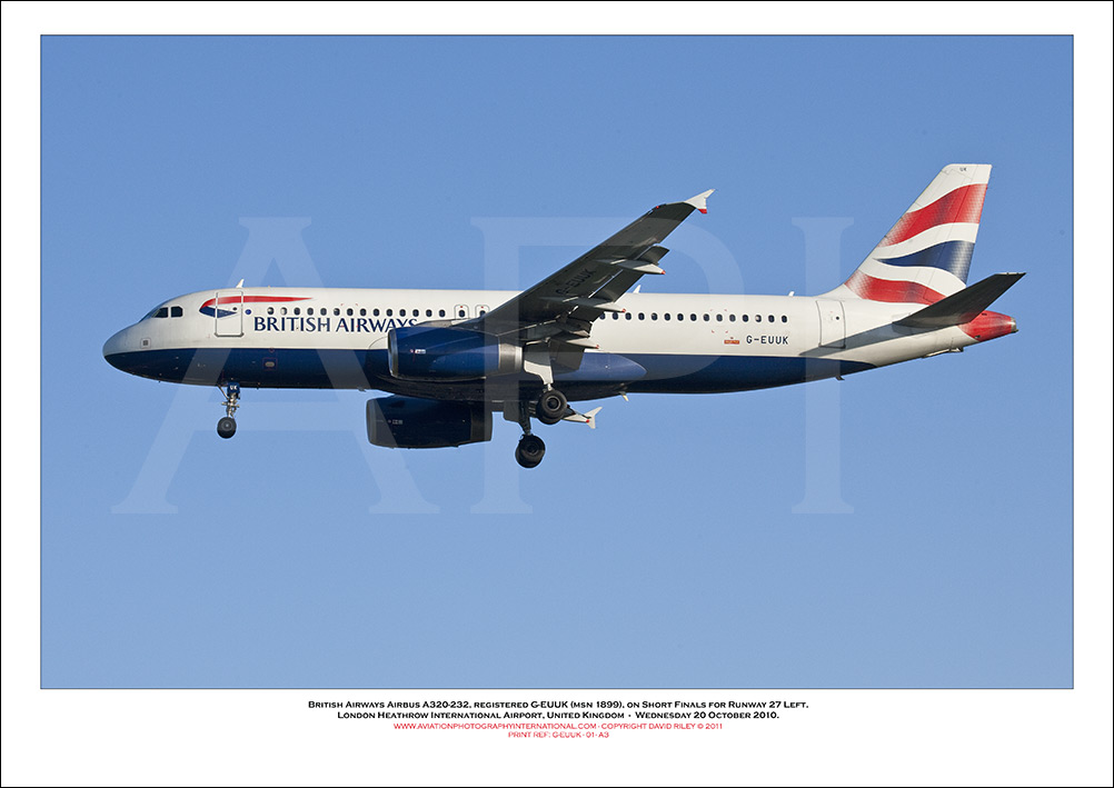 G-EUUK - British Airways Airbus A320-232 (Msn 1899) - 01