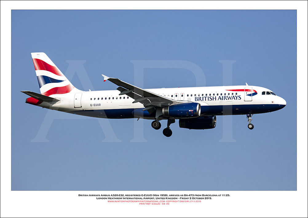 G-EUUO - British Airways Airbus A320-232 (Msn 1958) - 04