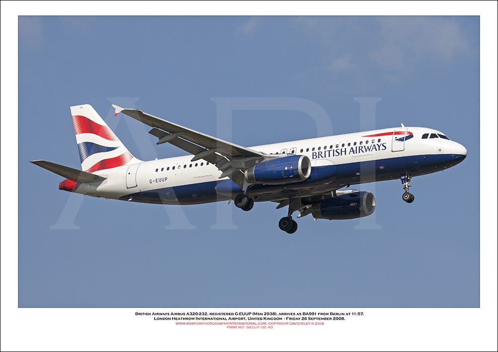 G-EUUP - British Airways Airbus A320-232 (Msn 2038) - 02