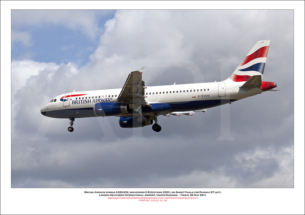G-EUUU - British Airways Airbus A320-232 (Msn 3351) - 01