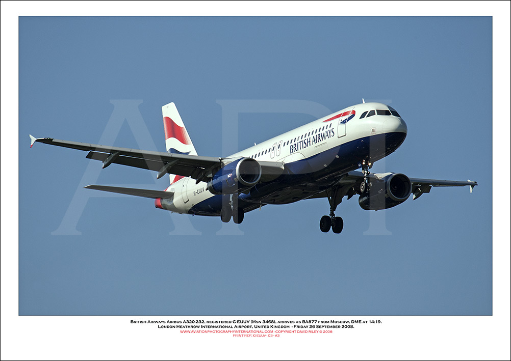 G-EUUV - British Airways Airbus A320-232 (Msn 3468) - 03