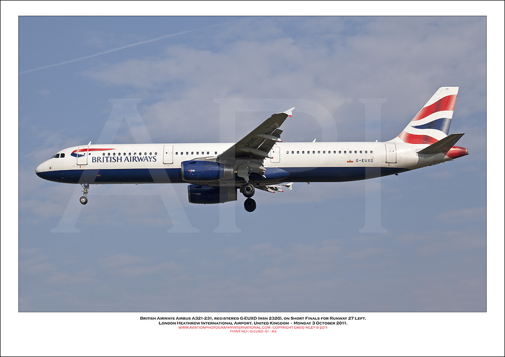 G-EUXD - British Airways Airbus A321-231 (Msn 2320 ) - 01