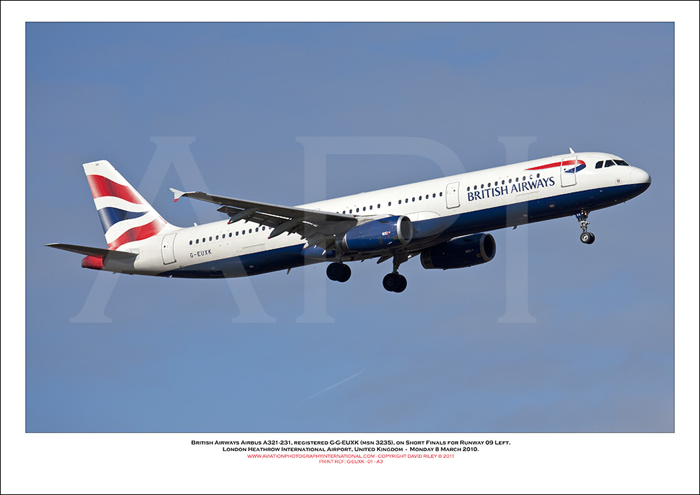 G-EUXK - British Airways Airbus A321-231 (Msn 3235 ) - 01