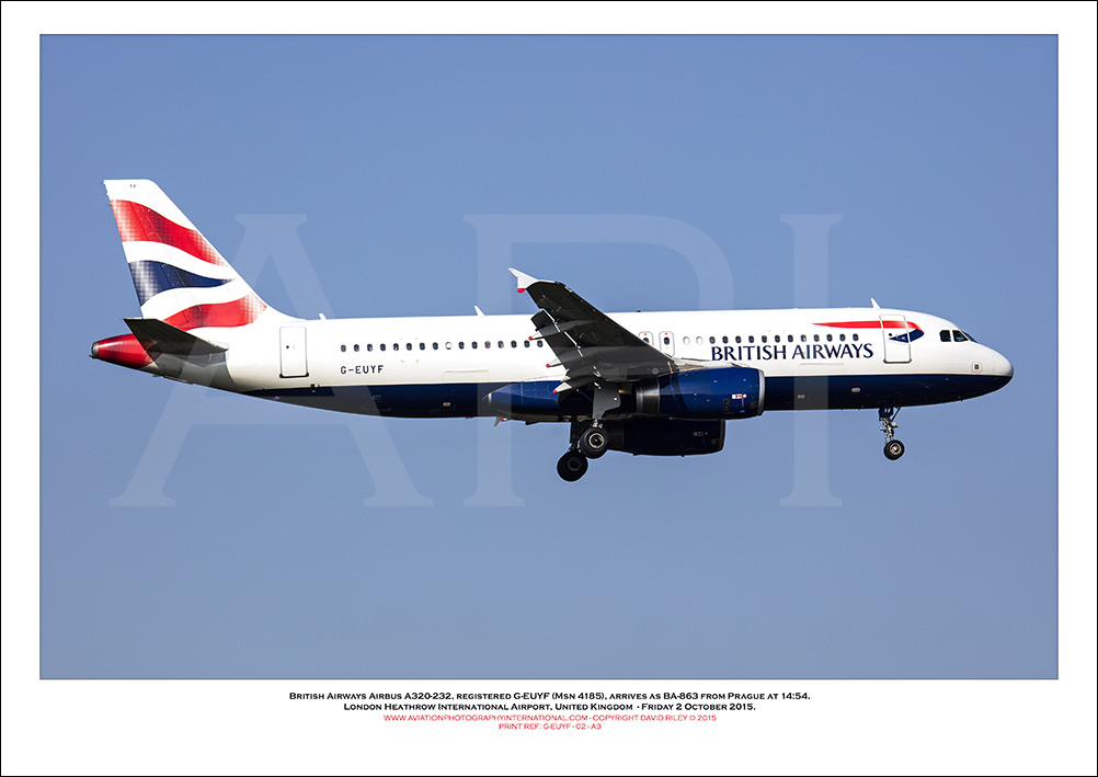 G-EUYF - British Airways Airbus A320-232 (Msn 4185) - 02