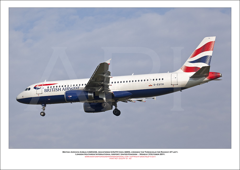 G-EUYH - British Airways Airbus A320-232 (Msn 4265) - 01