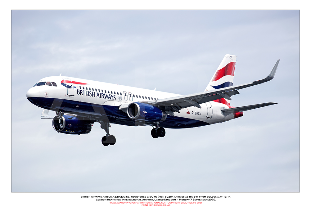 G-EUYU - British Airways Airbus A320-232 SL (Msn 6028) - 03