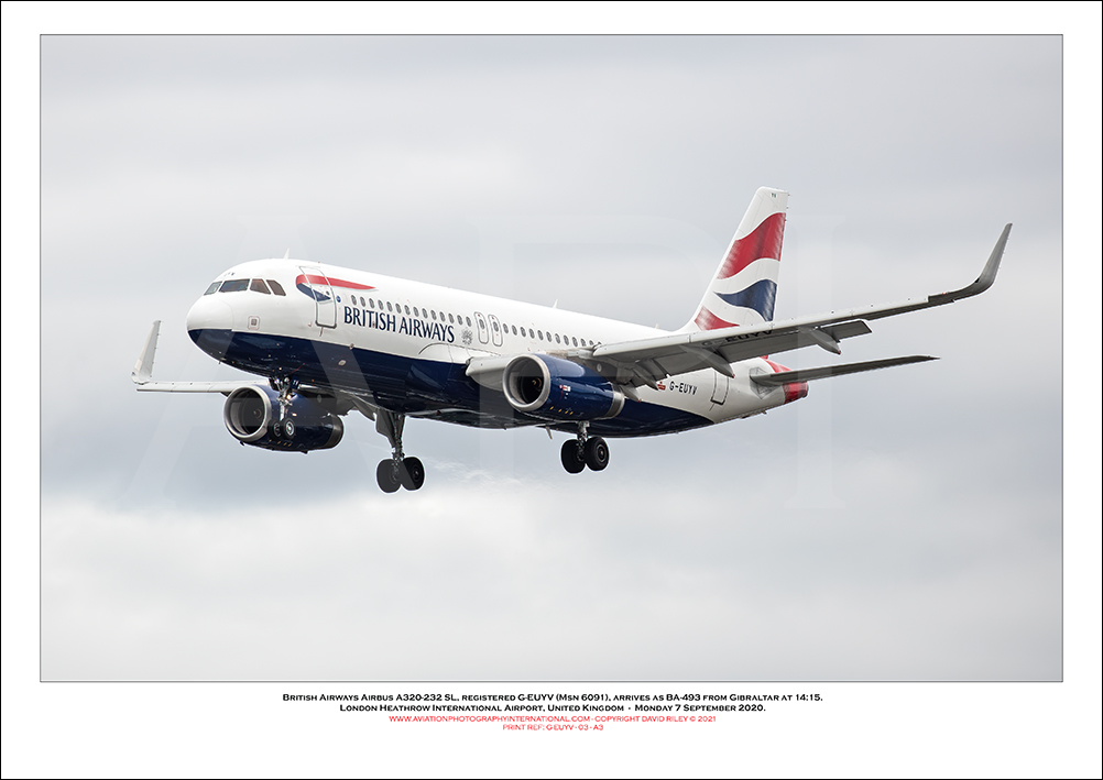 G-EUYV - British Airways Airbus A320-232 SL (Msn 6091) - 03