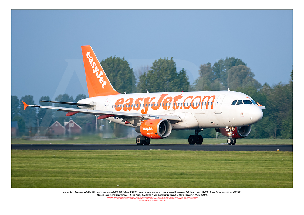G-EZAG - easyJet Airbus A319-111 (Msn 2727) - 01