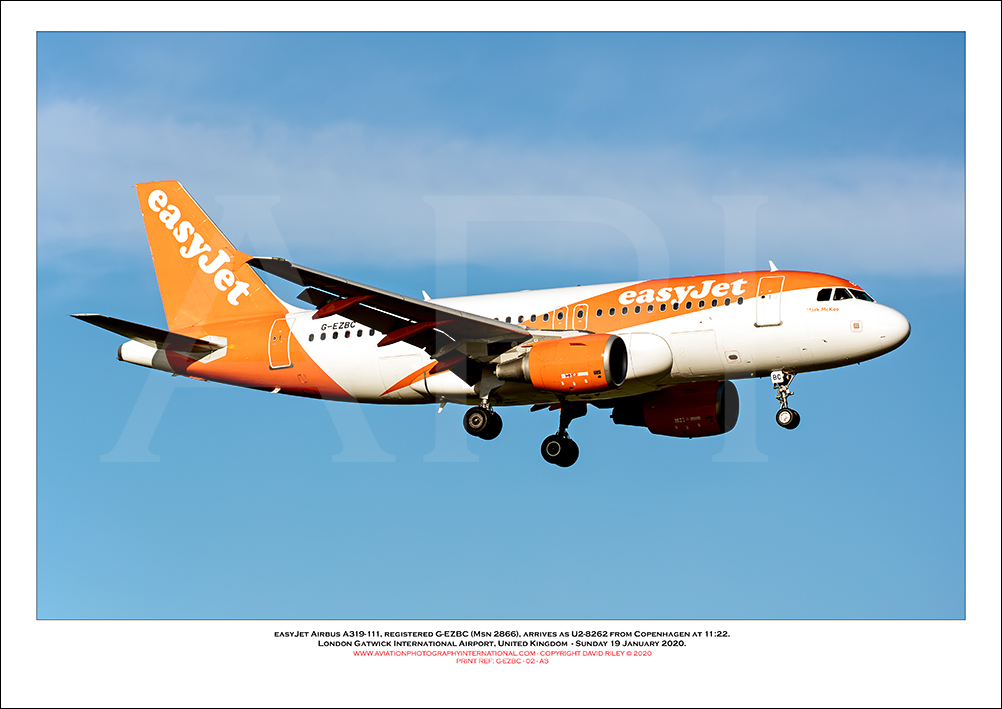 G-EZBC - easyJet Airbus A319-111 (Msn 2866) - 02