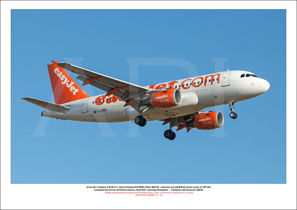 G-EZBD - easyJet Airbus A319-111 (Msn 2873) - 01