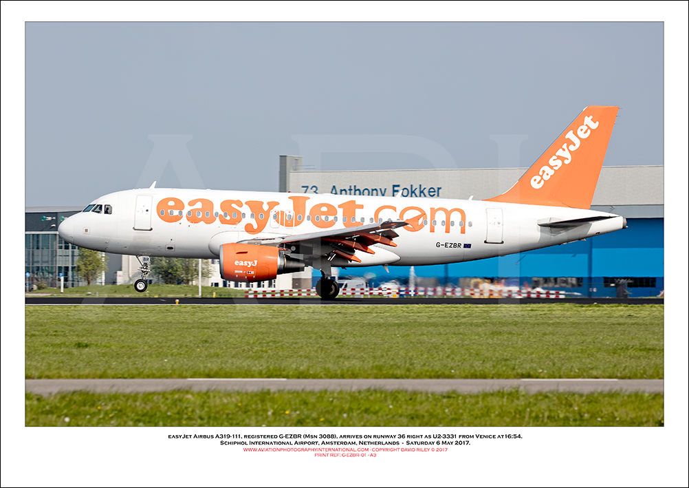 G-EZBR - easyJet Airbus A319-111 (Msn 3088) - 01