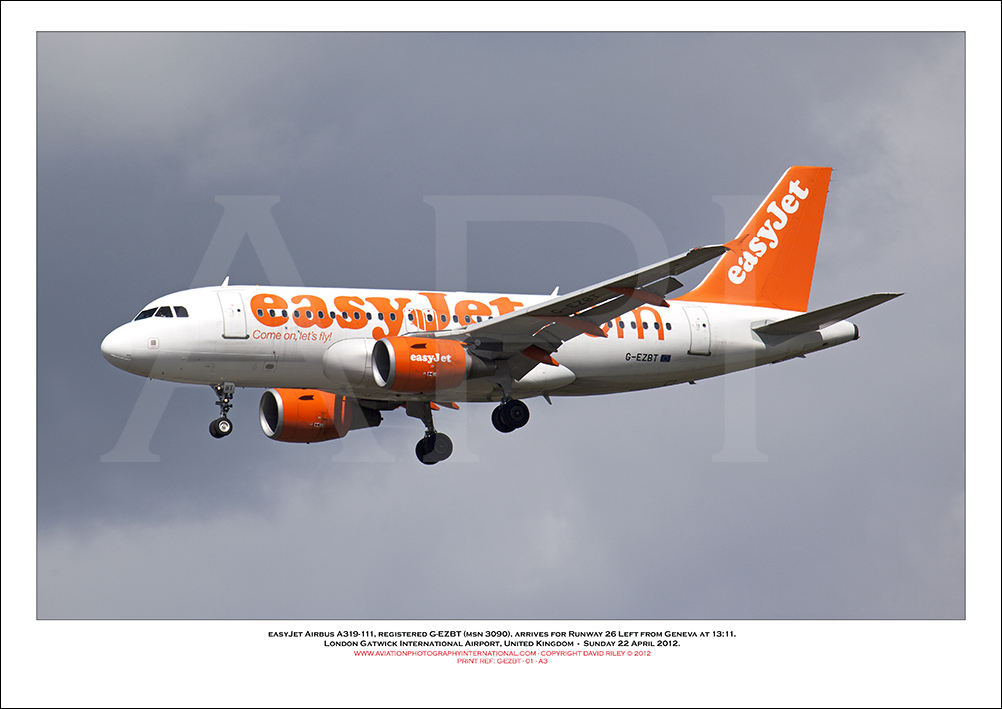 G-EZBT - easyJet Airbus A319-111 (Msn 3090) - 01