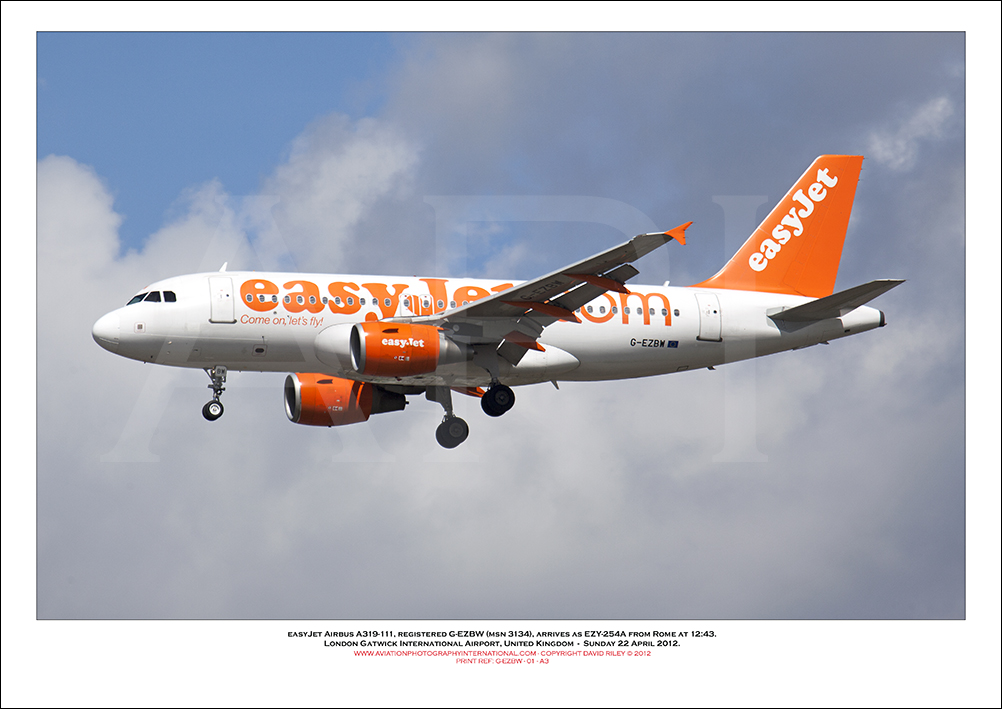 G-EZBW - easyJet Airbus A319-111 (Msn 3134) - 01