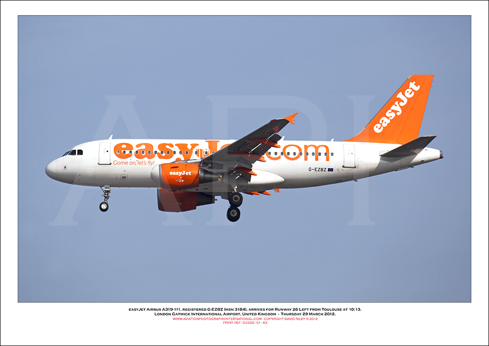 G-EZBZ - easyJet Airbus A319-111 (Msn 3184) - 01