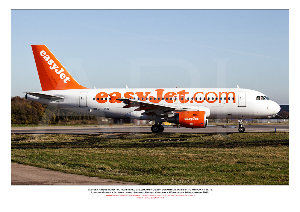 G-EZDK - easyJet Airbus A319-111 (Msn 3555) - 01
