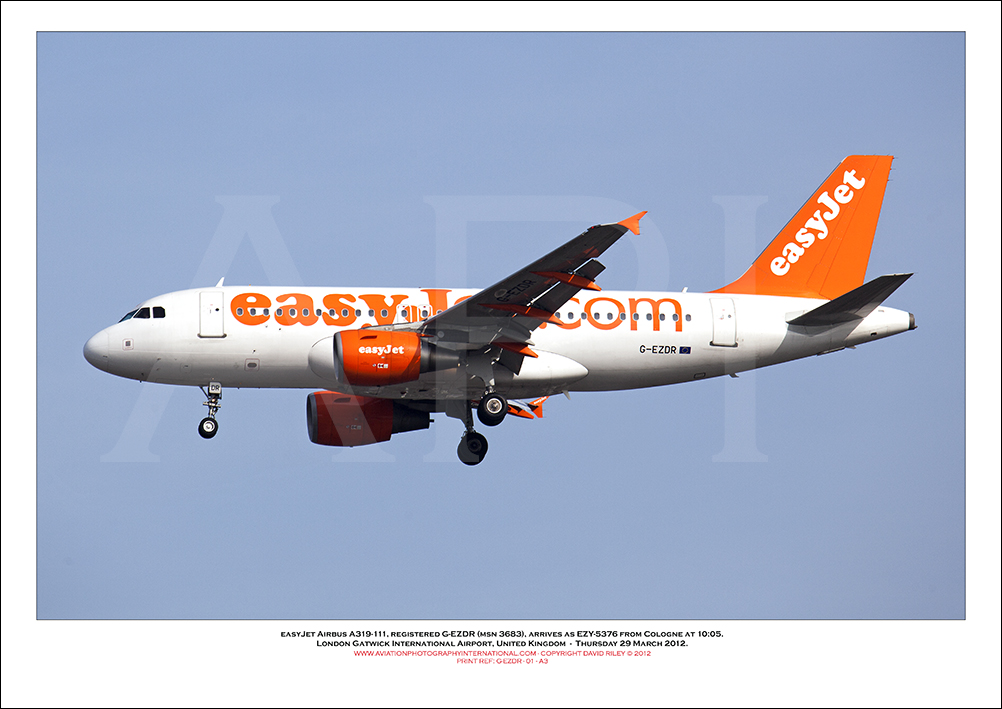 G-EZDR - easyJet Airbus A319-111 (Msn 3683) - 01