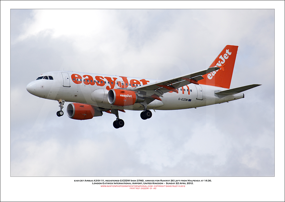G-EZDW - easyJet Airbus A319-111 (Msn 3746) - 01