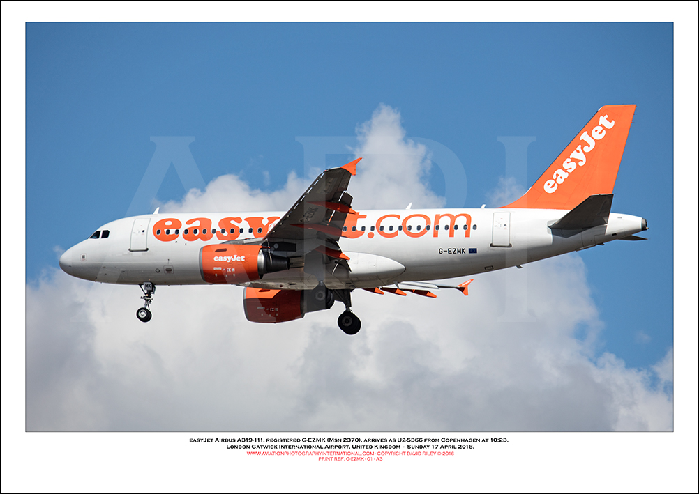 G-EZMK - easyJet Airbus A319-111 (Msn 2370) - 01