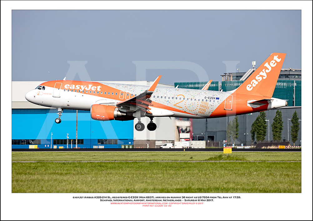G-EZOX - easyJet Airbus A320-214 SL in 20th Anniversary markings (Msn 6837) - 03