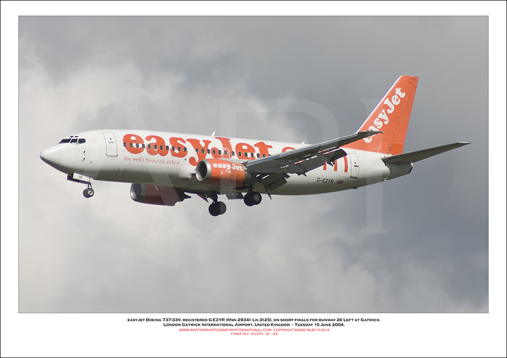 G-EZYR - easyJet Boeing 737-33V (Msn 29341 Ln 3125) - 01