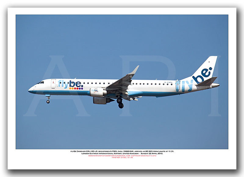 G-FBEL - Flybe Embraer ERJ-195LR  (Msn 19000184) - 01