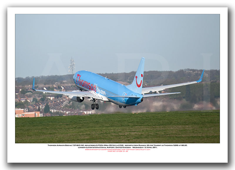 G-FDZA - Thomson Airways Boeing 737-8K5 (W) (Msn  35134 Ln 2152) - 01