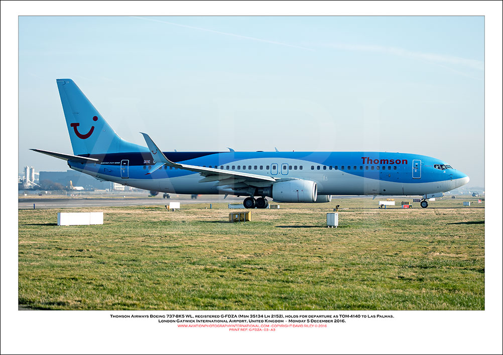 G-FDZA - Thomson Airways Boeing 737-8K5 WL (Msn 35134 Ln 2152) - 03