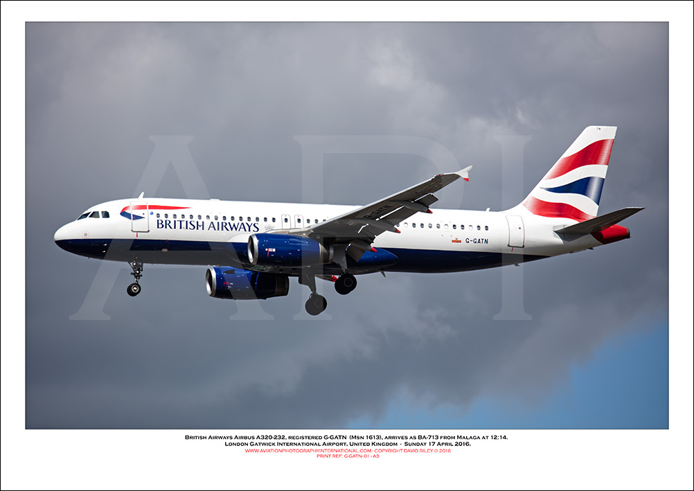 G-GATN - British Airways Airbus A320-232 (Msn 1613) - 01