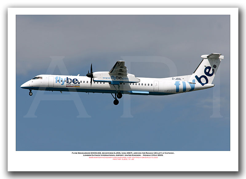 G-JEDL - Flybe Bombardier DHC8-402  (Msn 4067) - 01
