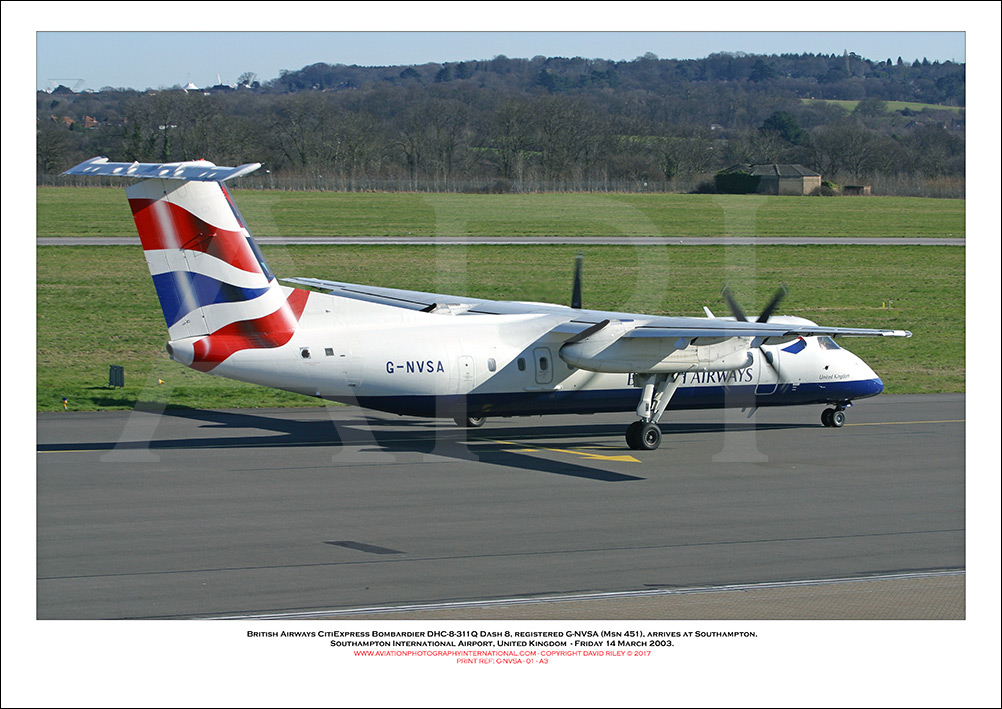 G-NVSA - British Airways CitiExpress Bombardier DHC-8-311Q Dash 8  (Msn 451) - 01