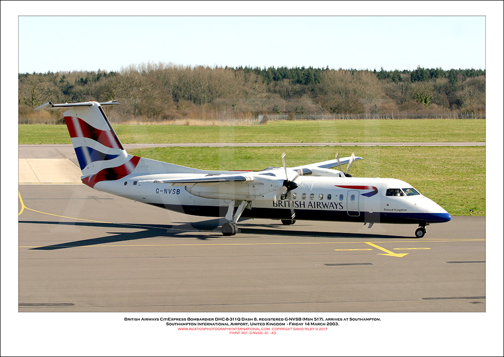 G-NVSB - British Airways CitiExpress Bombardier DHC-8-311Q Dash 8  (Msn 517) - 01