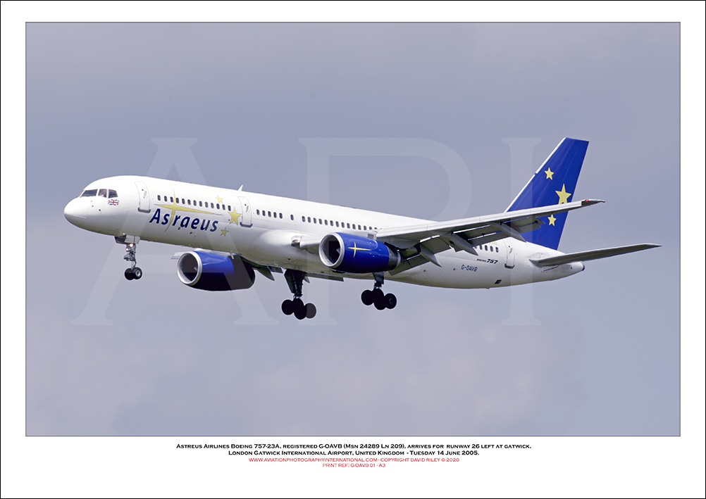 G-OAVB - Astreus Airlines Boeing 757-23A (Msn 24289 Ln 209) - 01