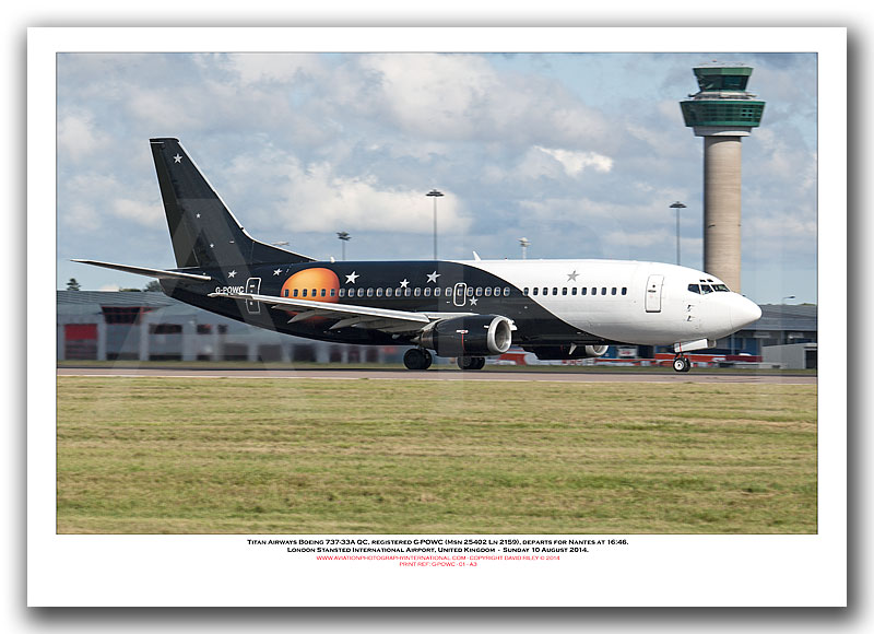 G-POWC - Titan Airways Boeing 737-33A QC  (Msn 25402 Ln 2159) - 01