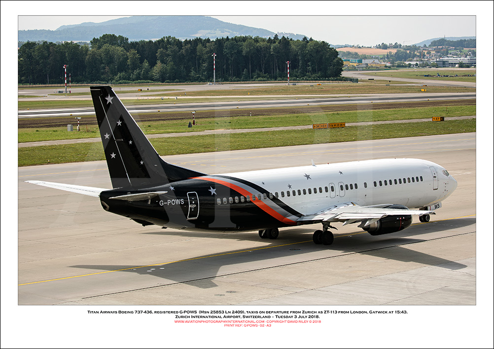 G-POWS - Titan Airways Boeing 737-436  (Msn 25853 Ln 2409) - 02