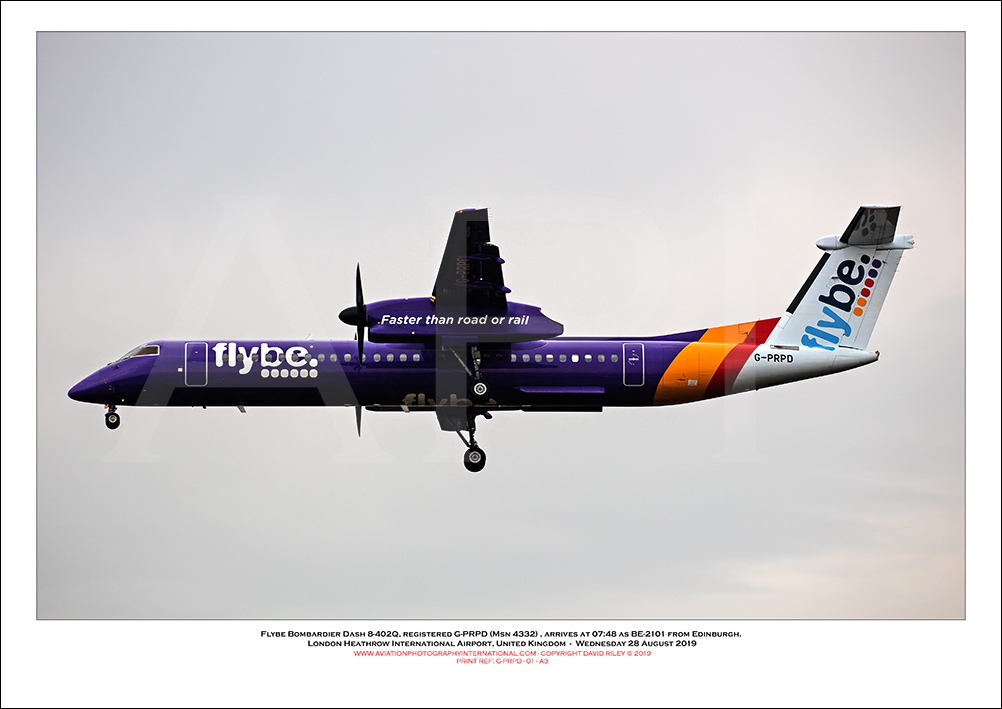 G-PRPD - Flybe Bombardier DHC8-402Q  (Msn 4332) - 01