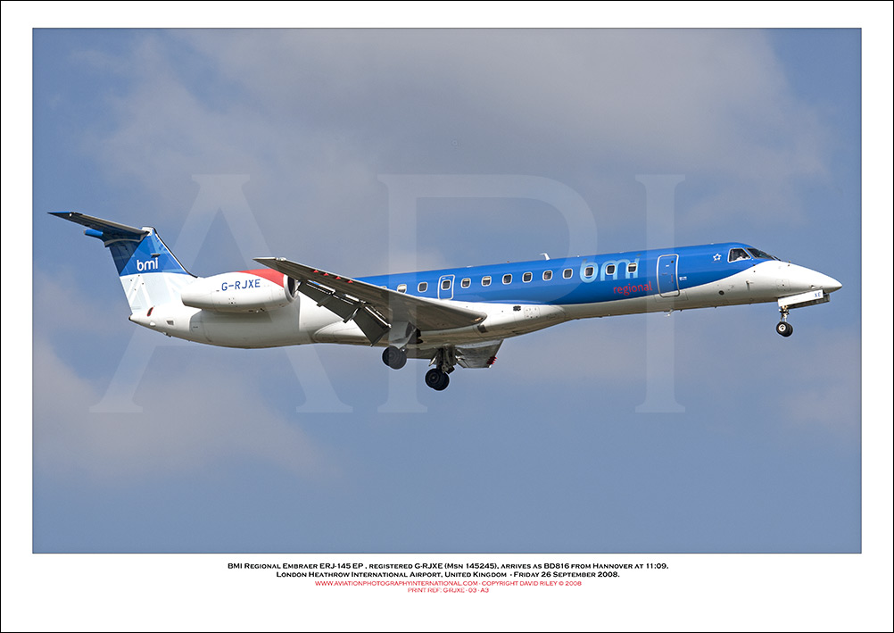 G-RJXE - BMI Regional Embraer ERJ-145E EP (Msn 145245) - 03