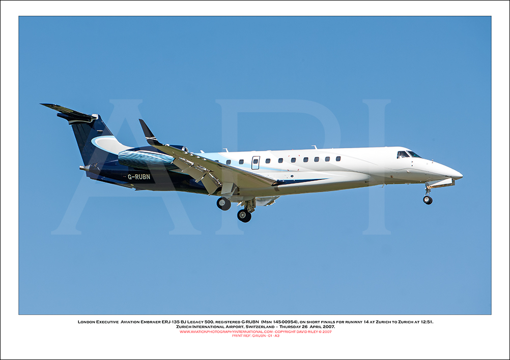 G-RUBN  - London Executive  Aviation Embraer ERJ-135 BJ Legacy 500 (Msn 145-00954) - 01