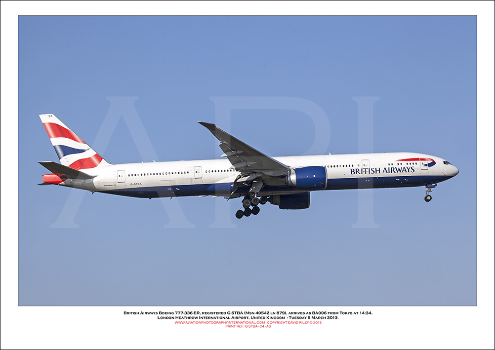  G-STBA  - British Airways Boeing 777-336 ER (Msn 40542 ln 879) - 04