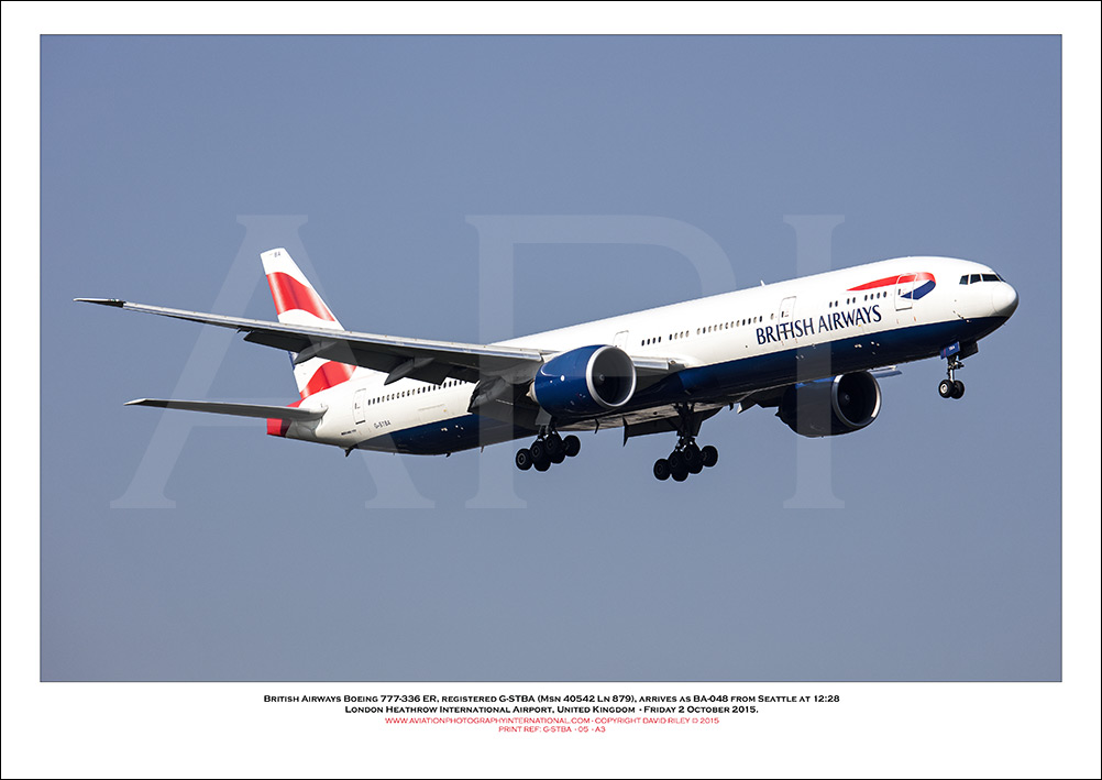  G-STBA  - British Airways Boeing 777-336 ER (Msn 40542 ln 879) - 05