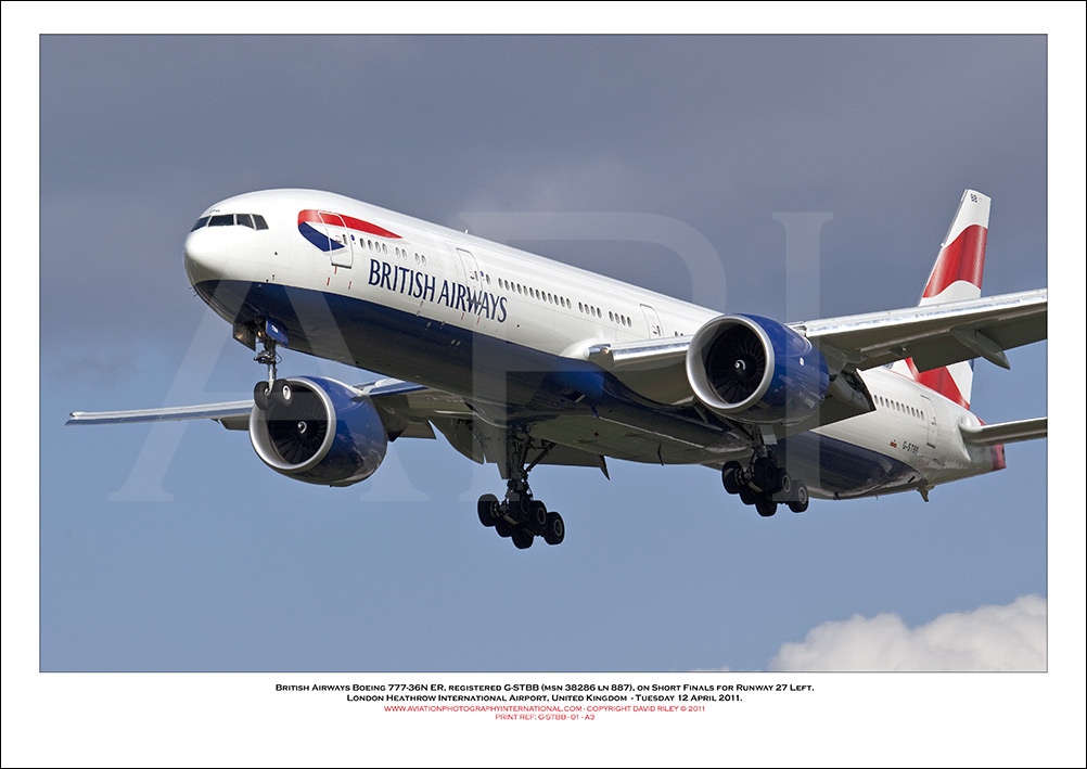  G-STBB  - British Airways Boeing 777-336 ER (Msn 38286 ln 887) - 01