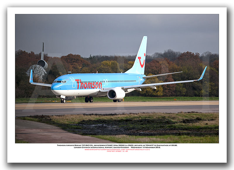 G-TAWC - Thomson Airways Boeing 737-8K5 WL (Msn 39922 Ln 3925) - 01
