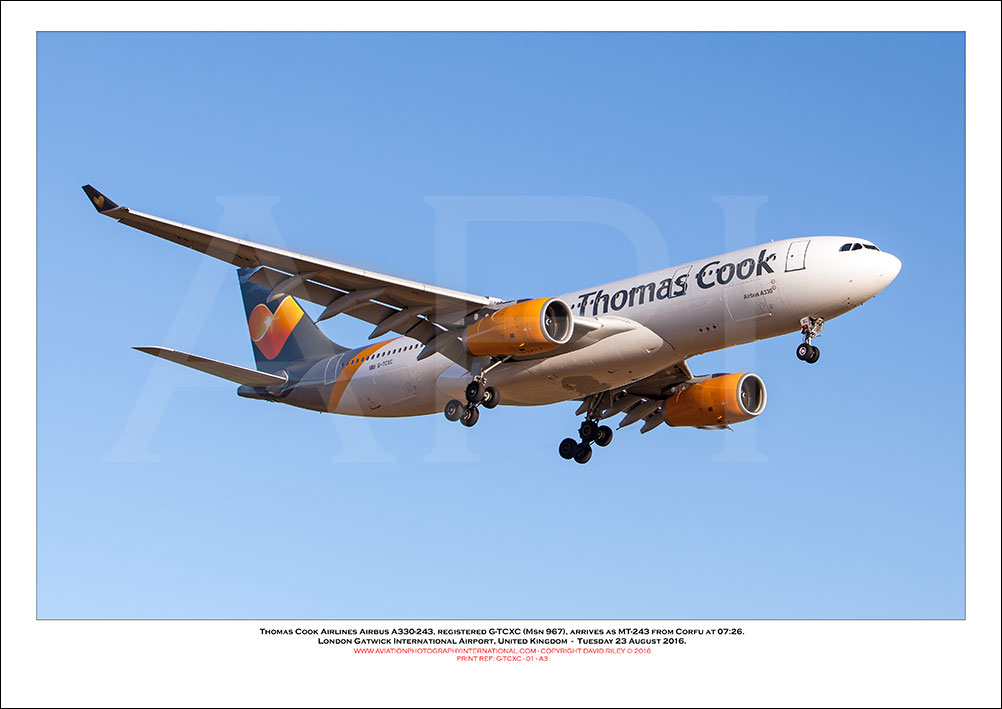 G-TCXC - Thomas Cook Airlines Airbus A330-243 (Msn 967) - 01