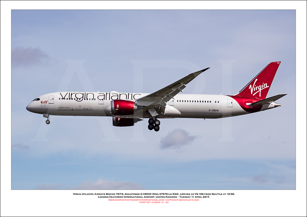 G-VBOW - Virgin Atlantic Airways Boeing 787-9 (Msn 37978 Ln 534) - 01