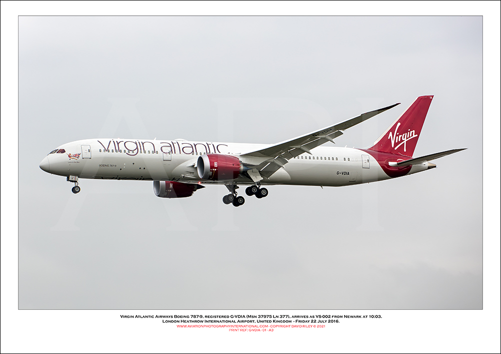 G-VDIA - Virgin Atlantic Airways Boeing 787-9 (Msn 37975 ln 377) - 01