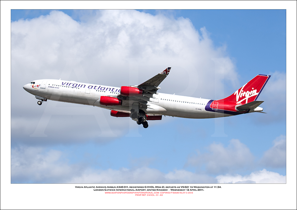G-VHOL - Virgin Atlantic Airways Airbus A340-311 (Msn 2) - 01