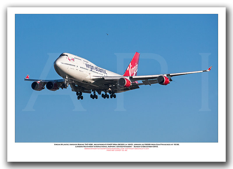 G-VHOT - Virgin Atlantic Airways Boeing 747-4Q8  (Msn 26326 ln 1043) - 02