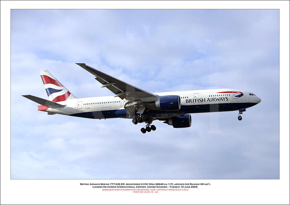 G-VIIK - British Airways Boeing 777-236 ER (Msn 28840 ln 117) - 01