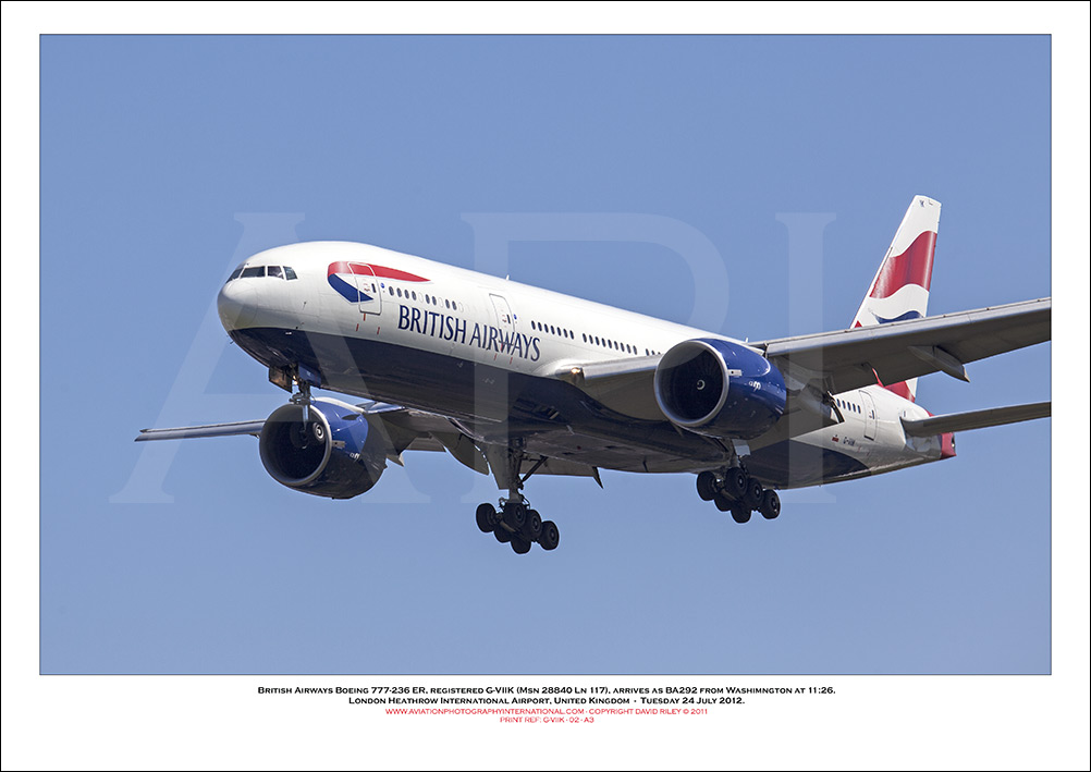 G-VIIK - British Airways Boeing 777-236 ER (Msn 28840 ln 117) - 02